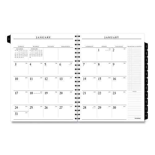 AT-A-GLANCE Executive Weekly/Monthly Planner Refill with 15-Minute Appointments, 11 x 8.25, White Sheets, 12-Month (Jan to Dec): 2026 (7091110)