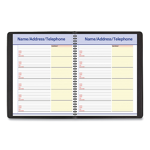 AT-A-GLANCE QuickNotes Monthly Planner, 11 x 8.25, Black Cover, 12-Month (Jan to Dec): 2026 (760605)