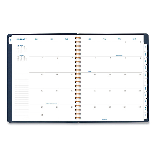AT-A-GLANCE Signature Collection Firenze Navy Weekly/Monthly Planner, 11 x 8.5, Navy Cover, 13-Month: Jan 2026 to Jan 2027 (YP90520)
