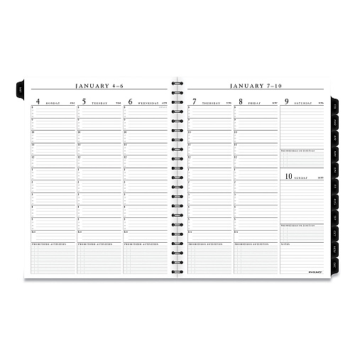 AT-A-GLANCE Executive Weekly/Monthly Planner Refill with 15-Minute Appointments, 11 x 8.25, White Sheets, 12-Month (Jan to Dec): 2026 (7091110)