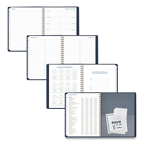 AT-A-GLANCE Signature Collection Firenze Navy Weekly/Monthly Planner, 11 x 8.5, Navy Cover, 13-Month: Jan 2026 to Jan 2027 (YP90520)
