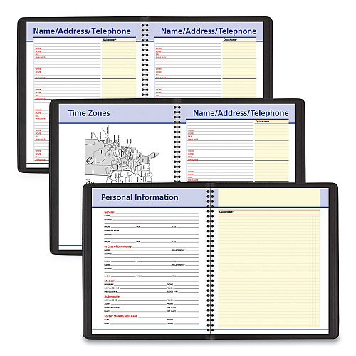 AT-A-GLANCE QuickNotes Weekly Block Format Appointment Book, 10 x 8, Black Cover, 12-Month (Jan to Dec): 2026 (760105)