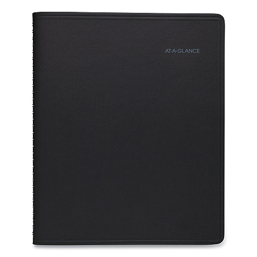 AT-A-GLANCE QuickNotes Weekly Block Format Appointment Book, 10 x 8, Black Cover, 12-Month (Jan to Dec): 2026 (760105)