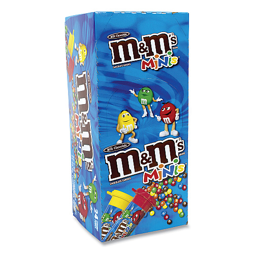 M&M's Milk Chocolate Mini Tubes, 1.08 oz, 24 Tubes/Box (20900061)