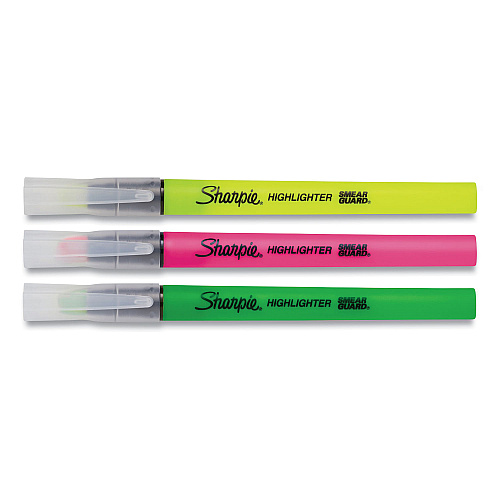 Sharpie Clearview Pen-Style Highlighter, Assorted Ink Colors, Chisel Tip, Assorted Barrel Colors, 3/Pack (1950748)