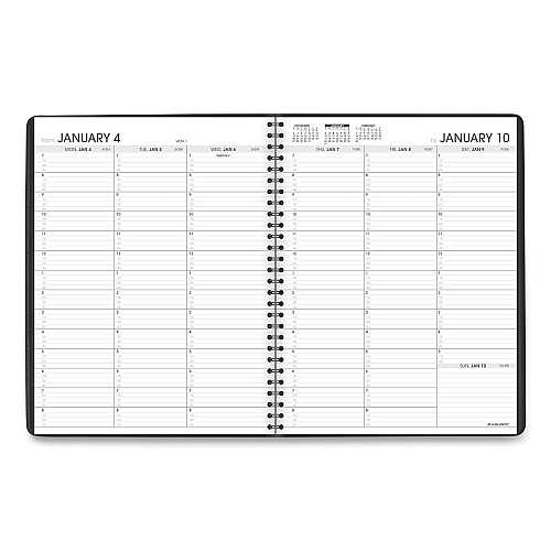 AT-A-GLANCE Weekly Appointment Book, 11 x 8.25, Black Cover, 13-Month: Jan 2026 to Jan 2027 (7095005)