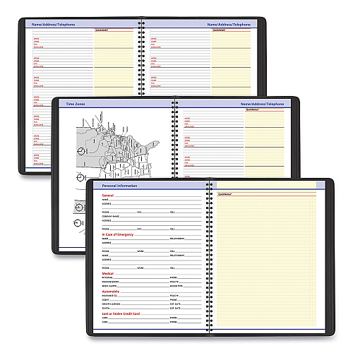 AT-A-GLANCE QuickNotes Weekly Vertical-Column Format Appointment Book, 11 x 8.25, Black Cover, 12-Month (Jan to Dec): 2026 (7695005)