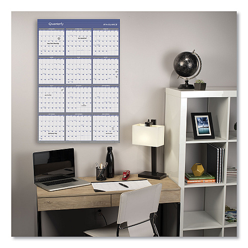 AT-A-GLANCE Vertical/Horizontal Erasable Quarterly/Monthly Wall Planner, 32 x 48, 12-Month (Jan to Dec): 2026 (A1152)