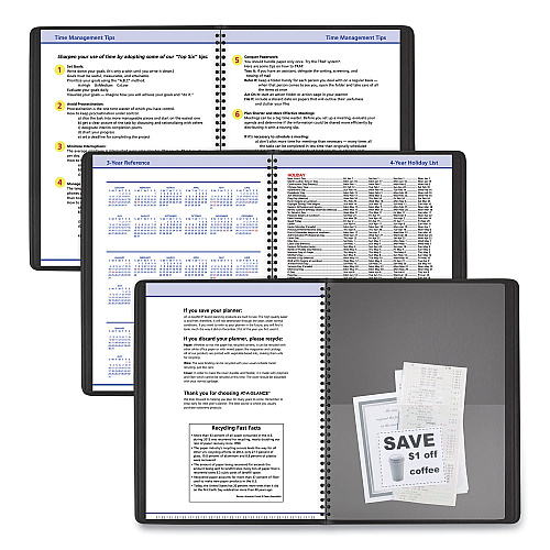 AT-A-GLANCE QuickNotes Weekly Vertical-Column Format Appointment Book, 11 x 8.25, Black Cover, 12-Month (Jan to Dec): 2026 (7695005)
