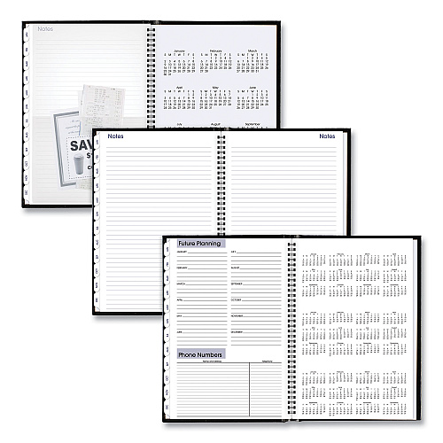 AT-A-GLANCE DayMinder Hard-Cover Monthly Planner, Ruled Blocks, 11.75 x 8, Black Cover, 14-Month: Dec 2025 to Jan 2027 (G470H00)