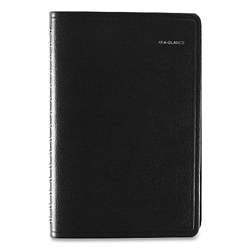 AT-A-GLANCE DayMinder Daily Appointment Book, 8.5 x 5.5, Black Cover, 12-Month (Jan to Dec): 2026 (G10000)