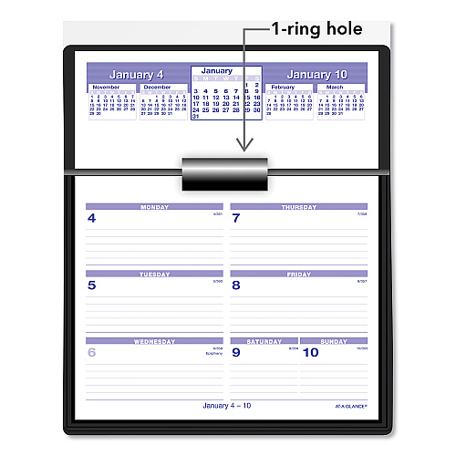 AT-A-GLANCE Flip-A-Week Desk Calendar and Base, 7 x 5.5, White Sheets, 12-Month (Jan to Dec): 2026 (SW700X00)