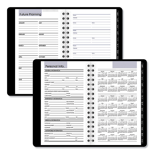 AT-A-GLANCE DayMinder Weekly Pocket Appointment Book with Telephone/Address Section, 6 x 3.5, Black Cover, 12-Month (Jan to Dec): 2026 (G25000)