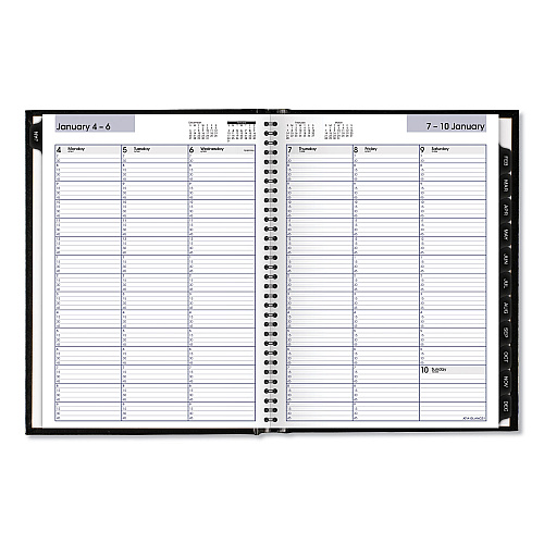 AT-A-GLANCE DayMinder Hardcover Weekly Vertical-Column Format Appointment Book, 11 x 8, Black Cover, 12-Month (Jan to Dec): 2026 (G520H00)