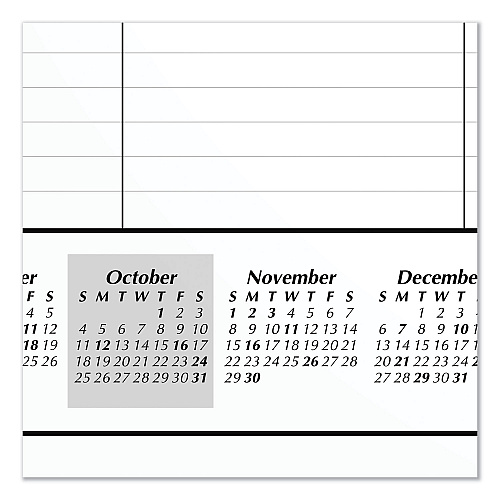 AT-A-GLANCE Academic Year Ruled Desk Pad, 21.75 x 17, White Sheets, Black Binding, Black Corners, 16-Month: Sept 2025 to Dec 2026 (SK241600)