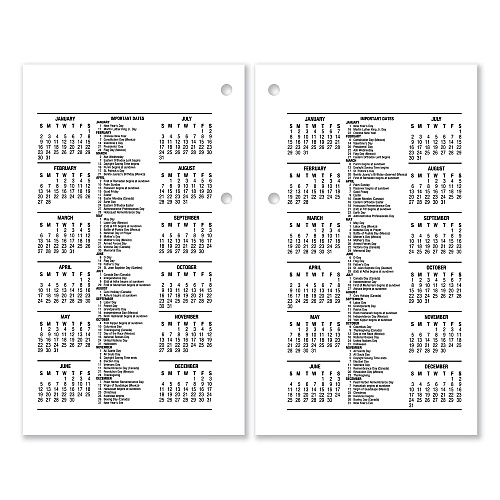 AT-A-GLANCE Desk Calendar Refill, 3.5 x 6, White Sheets, 12-Month (Jan to Dec): 2026 (E71750)