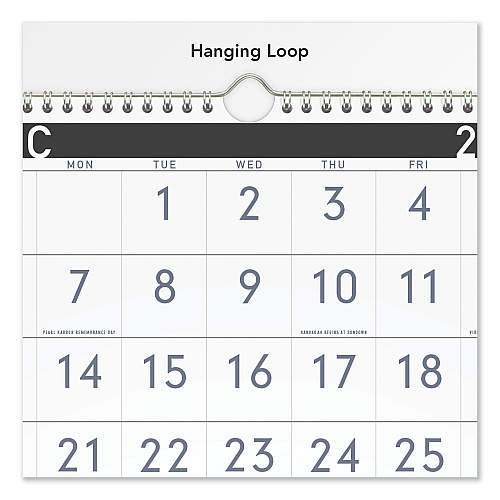 AT-A-GLANCE Three-Month Reference Wall Calendar, Contemporary Artwork/Formatting, 12 x 27, White Sheets, 15-Month: Dec 2025 to Feb 2027 (PM11X28)
