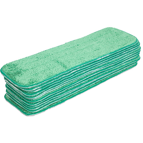 Microfiber Flat Wet Mop - 18", Green - Pack Of 12 (M830018G)