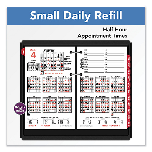 AT-A-GLANCE Burkhart's Day Counter Desk Calendar Refill, 4.5 x 7.38, White Sheets, 12-Month (Jan to Dec): 2026 (E71250)