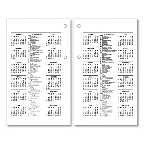 AT-A-GLANCE Desk Calendar Recycled Refill, 3.5 x 6, White Sheets, 12-Month (Jan to Dec): 2026 (E717R50)