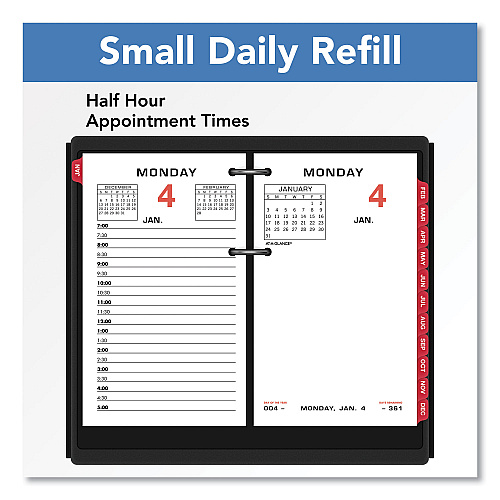 AT-A-GLANCE Two-Color Desk Calendar Refill, 3.5 x 6, White Sheets, 12-Month (Jan to Dec): 2026 (E01750)
