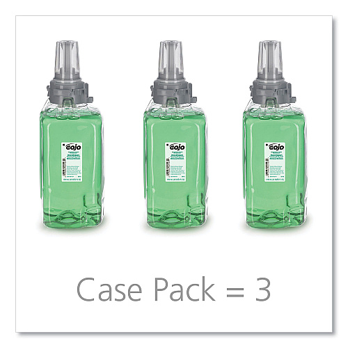 GOJO Botanical Foam Handwash Refill, For ADX-12 Dispenser, Botanical Scent, 1,250 mL, 3/Carton (881603CT)