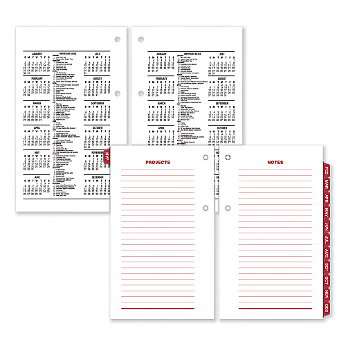 AT-A-GLANCE Desk Calendar Refill with Tabs, 3.5 x 6, White Sheets, 12-Month (Jan to Dec): 2026 (E717T50)