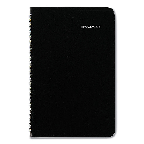 AT-A-GLANCE DayMinder Block Format Weekly Appointment Book, Tabbed Telephone/Add Section, 8.5 x 5.5, Black, 12-Month (Jan to Dec): 2026 (G21000)
