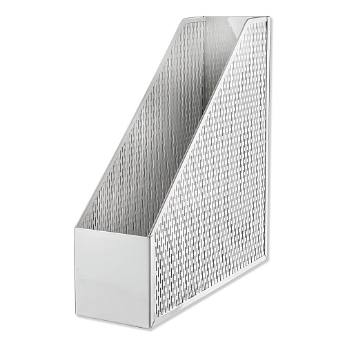 Artistic Urban Collection Punched Metal Magazine File, 3.5 x 10 x 11.5, White (ART20004WH)