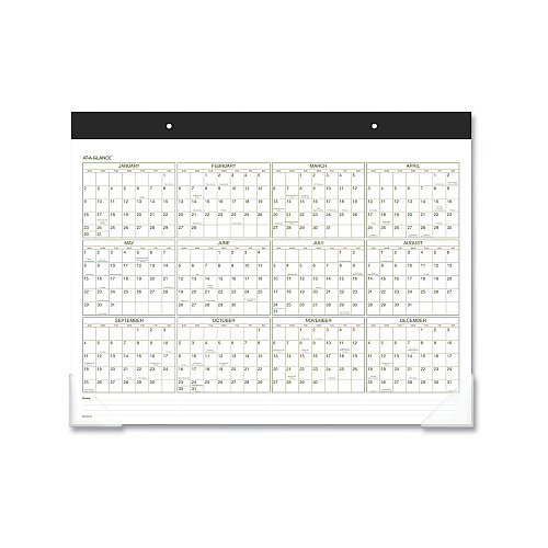 AT-A-GLANCE Two-Color Desk Pad, 21.75 x 17, White Sheets, Black Binding, Clear Corners, 12-Month (Jan to Dec): 2026 (GG250000)