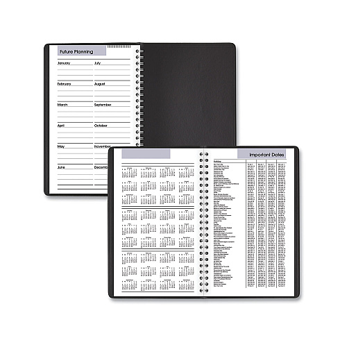 AT-A-GLANCE DayMinder Daily Appointment Book, 8.5 x 5.5, Black Cover, 12-Month (Jan to Dec): 2026 (G10000)