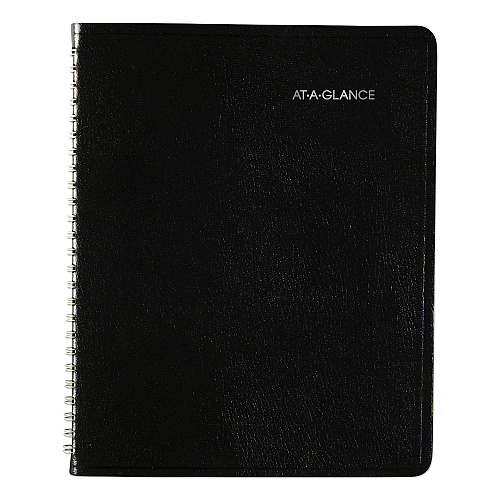AT-A-GLANCE DayMinder Open-Schedule Weekly Appointment Book, 8.75 x 7, Black Cover, 12-Month (Jan to Dec): 2026 (G53500)