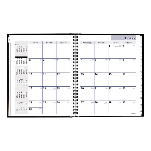 AT-A-GLANCE DayMinder Hard-Cover Monthly Planner with Memo Section, Unruled Blocks, 8.5 x 7, Black Cover, 12-Month (Jan to Dec): 2026 (G400H00)