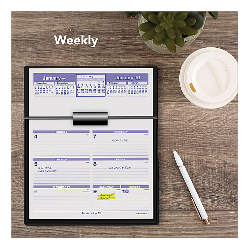 AT-A-GLANCE Flip-A-Week Desk Calendar and Base, 7 x 5.5, White Sheets, 12-Month (Jan to Dec): 2026 (SW700X00)