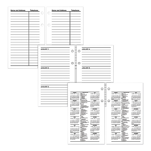 AT-A-GLANCE Financial Desk Calendar Refill, 3.5 x 6, White Sheets, 12-Month (Jan to Dec): 2026 (S17050)