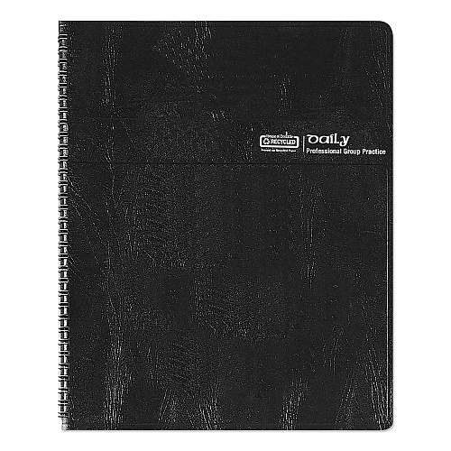 House of Doolittle Four-Person Group Practice Daily Appointment Book, 11 x 8.5, Black Cover, 12-Month (Jan to Dec): 2026 (28202)
