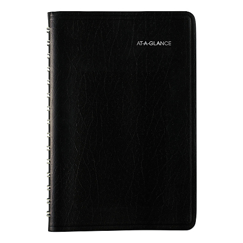 AT-A-GLANCE DayMinder Daily Appointment Book, 8 x 5, Black Cover, 12-Month (Jan to Dec): 2027 (SK4400)