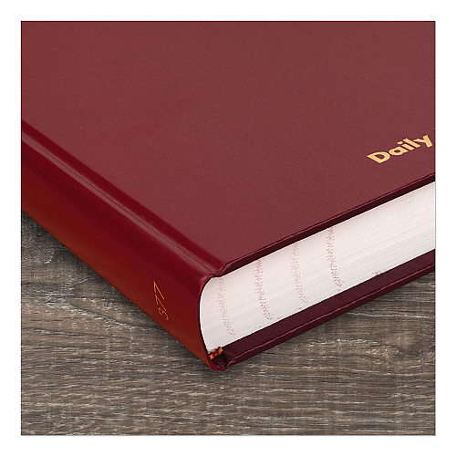 AT-A-GLANCE Standard Diary Daily Journal, 2026 Edition, Wide/Legal Rule, Red Cover, (210) 12 x 7.75 Sheets (SD37713)