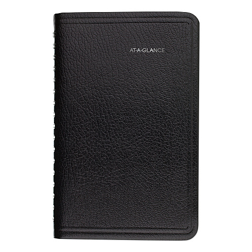 AT-A-GLANCE DayMinder Weekly Pocket Appointment Book with Telephone/Address Section, 6 x 3.5, Black Cover, 12-Month (Jan to Dec): 2026 (G25000)
