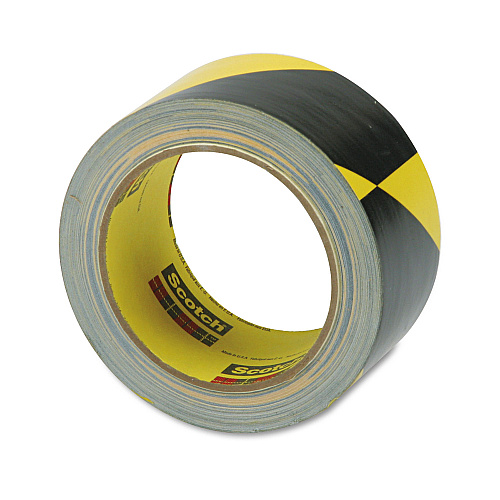 3M Safety Stripe Tape, 2" x 108 ft, Black/Yellow (57022)