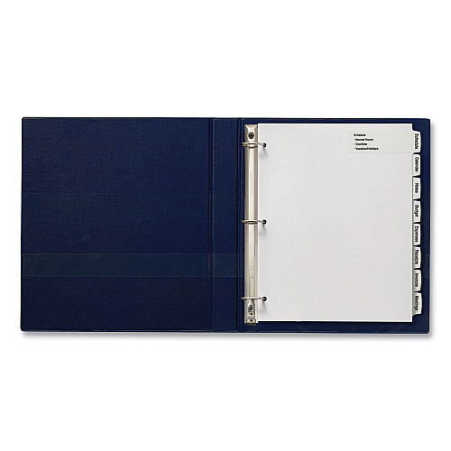 Avery Big Tab Printable Large White Label Tab Dividers, 8-Tab, 11 x 8.5, White, 4 Sets (14439)