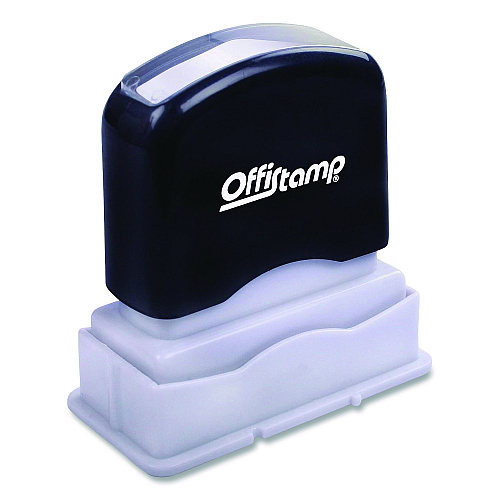 Offistamp Pre-Inked Message Stamp, CONFIDENTIAL, 1.63" x 0.38", Red Ink (034500)
