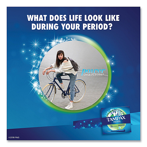 Tampax Pearl Tampons, Super, 18/Box (37908)