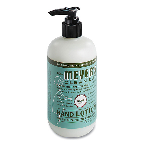 Mrs. Meyer's Clean Day Hand Lotion, 12 oz Pump Bottle, Basil (686591)