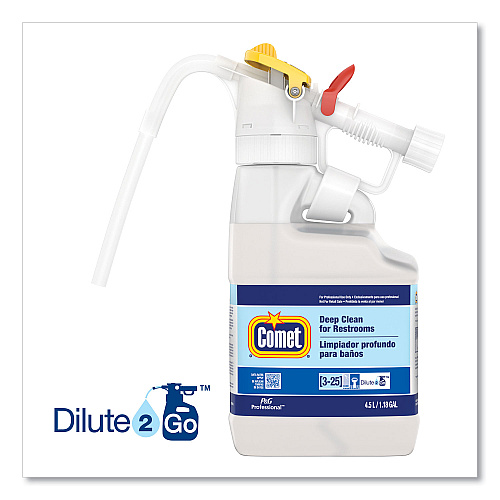 Procter & Gamble Dilute 2 Go, Comet Deep Clean for Restrooms, Fresh Scent, , 4.5 L Jug, 1/Carton (86678)