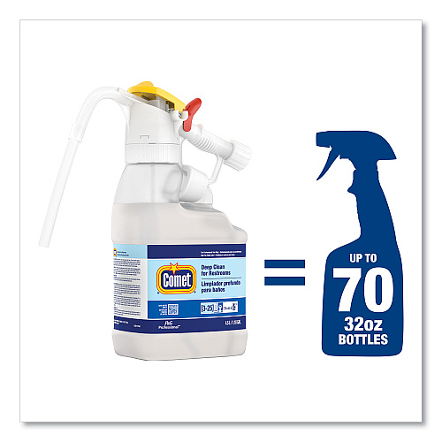 Procter & Gamble Dilute 2 Go, Comet Deep Clean for Restrooms, Fresh Scent, , 4.5 L Jug, 1/Carton (86678)