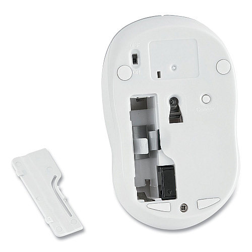 Verbatim Silent Wireless Blue LED Mouse, 2.4 GHz Frequency/32.8 ft Wireless Range, Left/Right Hand Use, Silver (99777)