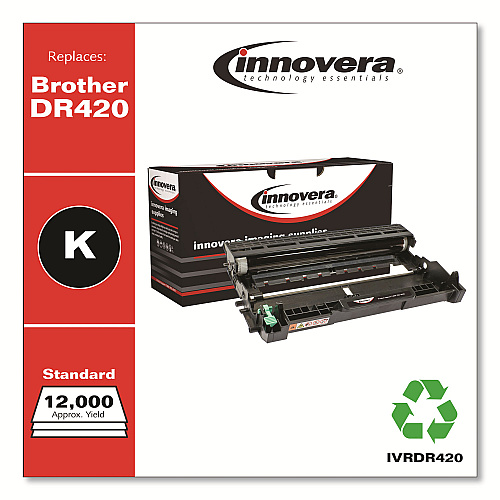 Innovera Remanufactured Black Drum Unit, Replacement for DR420, 12,000 Page-Yield