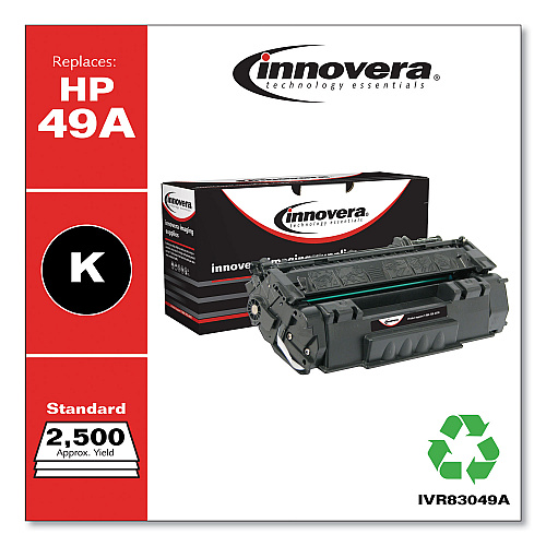 Innovera Remanufactured Black Toner, Replacement for 49A (Q5949A), 2,500 Page-Yield (IVR83049A)
