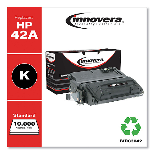 Innovera Remanufactured Black Toner, Replacement for 42A (Q5942A), 10,000 Page-Yield (IVR83042)